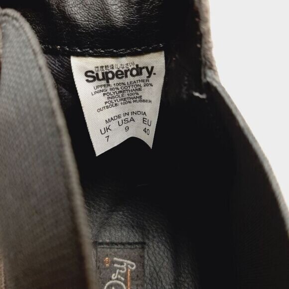 SUPERDRY Yasmin Ankle Boots Genuine Suede Leather Block Heel Grey Sz 9 - Picture 15 of 16